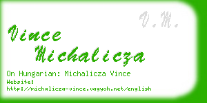 vince michalicza business card